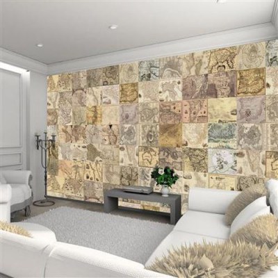 Обои Creative Collage Ретро карты